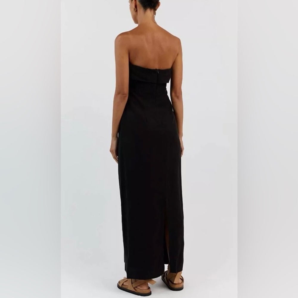 NWT DISSH Kai Strapless Midi Tube Dress Black Column Size 6 - Picture 14 of 15